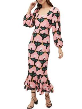 NEW $495 RHODE BLAIR DRESS IN ROSE BLOOM SIZE 2